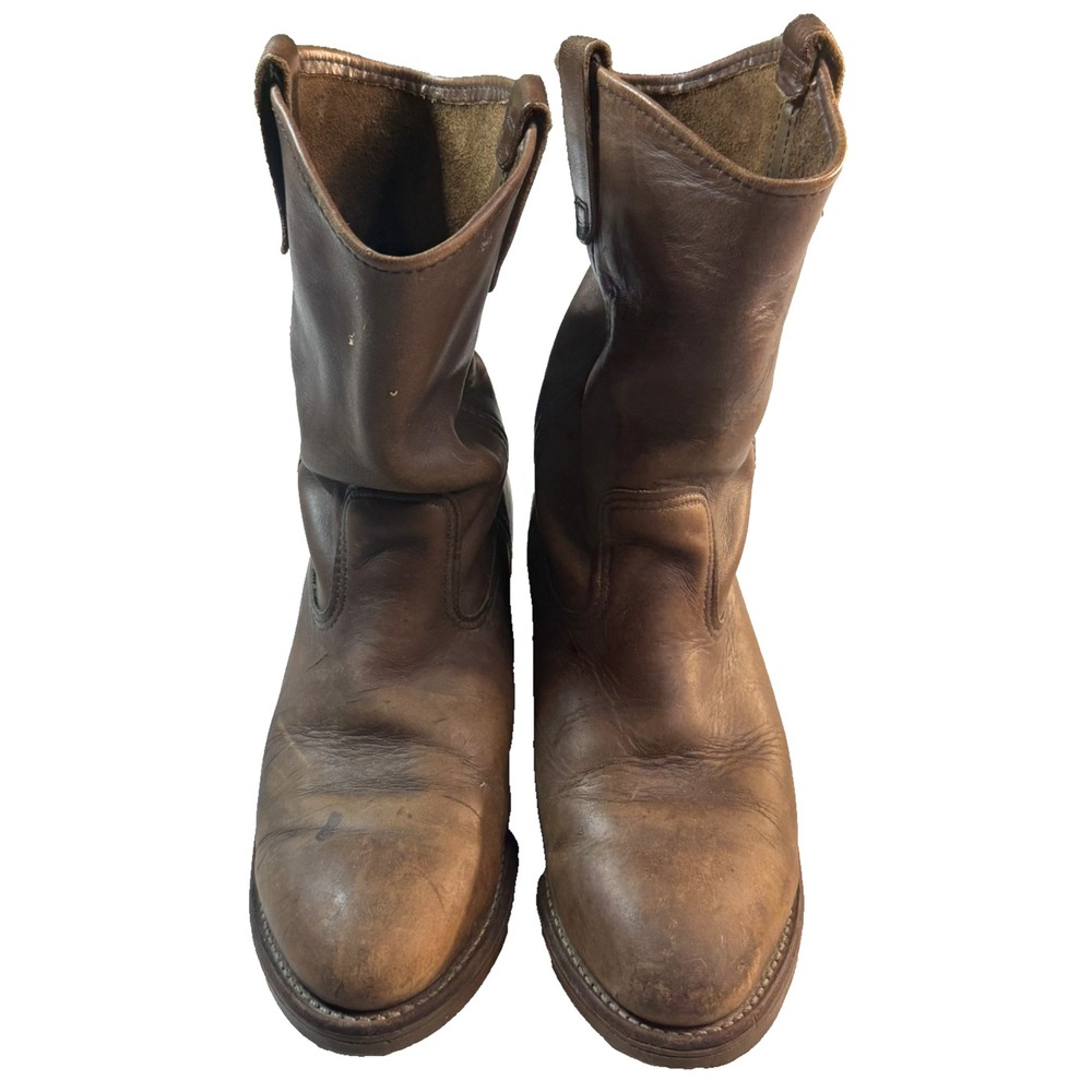 Red Wing Boots Mens Size 11.5 Brown Leather Pull On Western Workwear USA Made